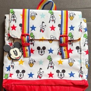 Disney Rainbow Stars Character Backpack in White, Red, Blue, Yellow